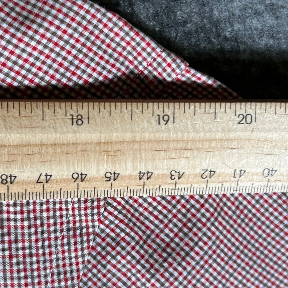 Ermenegildo Zegna Men's‎ Red Gingham Dress Shirt Size L